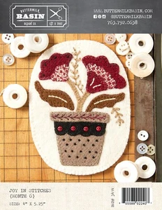 JOY IN STITCHES - MONTH 6 Designs Buttermilk Basin 4 x 5.25 BMB 3414 Pattern - Picture 1 of 1