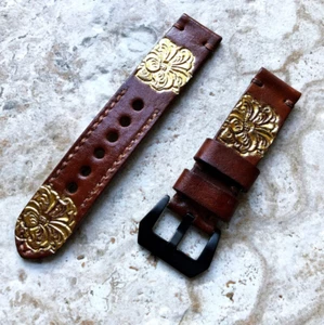 Peony Flower Embossed Accented Band Strap for Google Pixel Watch 3 45mm -A22 - Picture 1 of 10