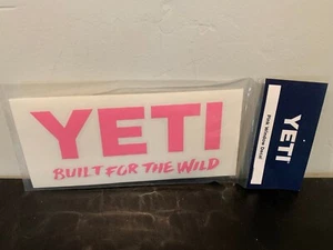 Yeti Built For The Wild Fensteraufkleber, ca. 6,25"" B x 2,7"" H, pink - Bild 1 von 2