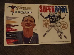 New York Jets AFL 1960 debut and Super Bowl III Program Cover 8x10 Photos - Picture 1 of 3