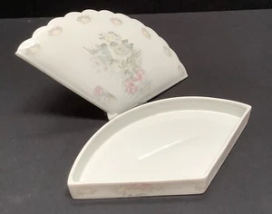 Limoges Fan Shaped Trinket Box Porcelaine Du Gros Orme - Picture 1 of 11