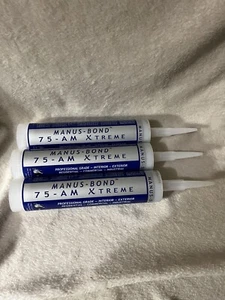 3 Tubes: Manus-Bond 75-AM Xtreme Aluminum Grey Sealant Caulk: 10oz Tubes - Picture 1 of 4