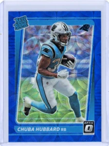 2021 Panini Donruss Optic - Rated Rookie Chuba Hubbard #225 Blue Scope Prizm RC - Picture 1 of 2