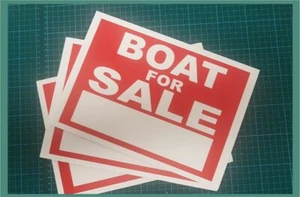 Boat For Sale Signs with space for your own text Yacht boat, Set of 3 foam Board - Picture 1 of 4