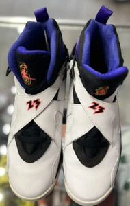 NIKE AIR JORDAN 8 RETRO OG THREE PEAT SZ 7Y AUTHENTIC VINTAGE VHTF RARE 3-PEAT - Picture 1 of 5