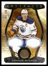 2023-24 Upper Deck Artifacts Material GOLD Connor McDavid Patch /199 Oilers #101