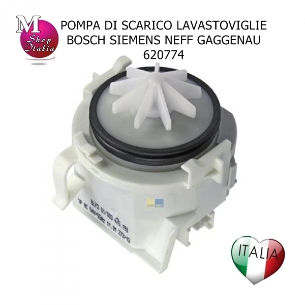 Pompa di Scarico 00620774 620774 Lavastoviglie Bosch Siemens Neff Gaggenau  - Immagine 1 di 1