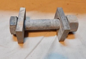 1 Zoll x 8 TPI x 5 Zoll Sechskantschraube mit Vierkantscheiben & Muttern verzinkt NOS 276E - Bild 1 von 3