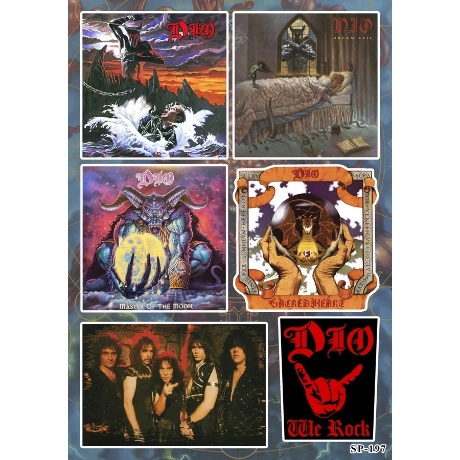 Paquete de pegatinas de álbumes de diodos | Banda de heavy metal Holy Diver Dream Evil Sacred Heart Foto 1 de 1