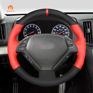 Cubierta de volante de coche de microfibra cuero gamuza para Infiniti G25 G35 G37 EX35 - Imagen 1 de 12