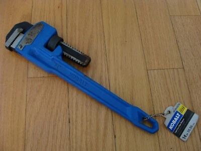 Kobalt 14" Cast Iron Adjustable Pipe Wrench #0464623 NEW w Storage Wear LOOK - Image 1 of 4
