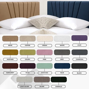 24'' Sunrise Headboard for Divan Beds Plush Fabric Single Double King Size Frame - Picture 1 of 164