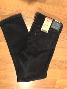 Neu mit Etikett Levi's 711 Levis Damenhose/Jeans schwarz formend skinny Cord mittelhoher Bund - Bild 1 von 8