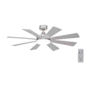 Hampton Bay Bayla 52 in. Indoor LED Brushed Nickel Windmill Ceiling Fan