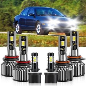 For Saturn SL2 1996-2002 6Pcs LED Headlight Bulb Hi/Low+Fog Light Combo White - Picture 1 of 12