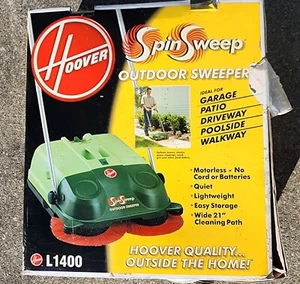NEW Hoover L1400 Spin Sweep Pro Outdoor Garage Sweeper 21" NOS Quiet Lightweight - Picture 1 of 18