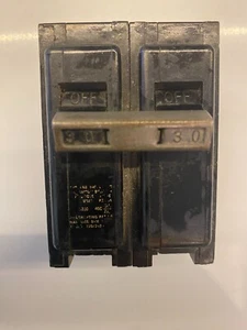 Eaton Cutler Hammer BR230 30AMP 2-POLE 120/240 VOLT Push-In Circuit Breaker Used - Picture 1 of 6