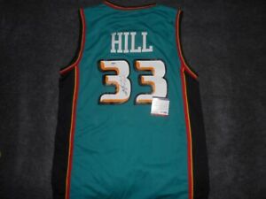 Signed GRANT HILL Autographed NBA DETROIT PISTONS Jersey - PSA COA