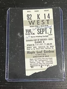 Sept 7 1976, Canada Cup - Canada v Sweden - Maple Leaf Gardens Ticket Stub - Picture 1 of 2