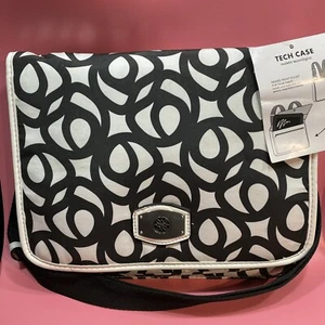 ROSETTI Tech Case - Black & White Pattern - Silver Accents - Padded Front Pocket - Bild 1 von 9
