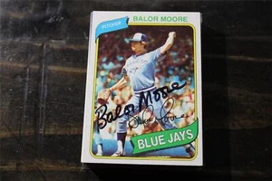 TARJETA AUTOGRAFIADA BALOR MOORE TORONTO BLUE JAYS - Imagen 1 de 1