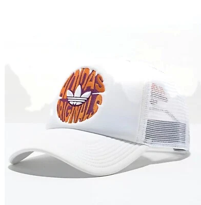 Adidas Originals Spiral White Trucker Hat - Image 1 of 3