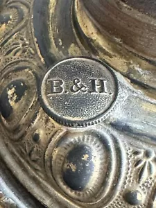 Bradley and Hubbard Banquet Brass Onyx Oil Lamp converted to electric - Picture 1 of 9