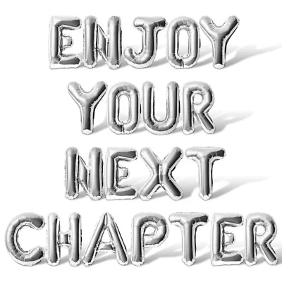 ENJOY YOUR NEXT CHAPTER Balloon Banner - DIY Retirement Party Decorations - Image 1 of 4