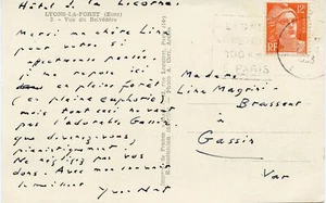 Nat, Yves. (1890 - 1956): Autograph Letter Signed PIANIST - Picture 1 of 2