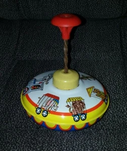 Rare Vintage 1940'S Ohio Art Company Spin Top Toy Pressed Steel Metal by Reed  - Picture 1 of 6