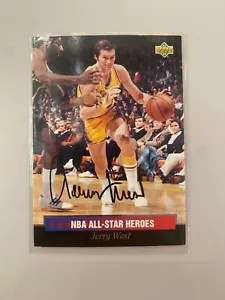Jerry West Firmado 1991 Cubierta Superior Baloncesto All Star Heroes JSA Envío Gratis - Imagen 1 de 2