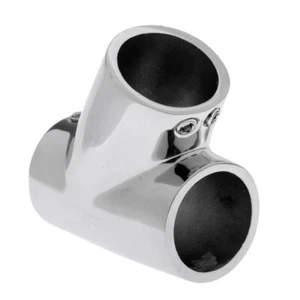 1PCS Boat 7/8" 22mm 316 Stainless Steel Tees Marine 60° 3-way Handrail Fitting - Imagen 1 de 6