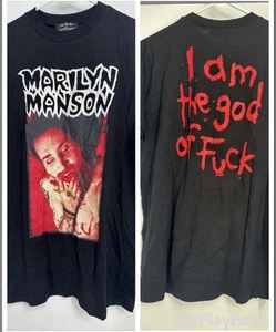 Marilyn Manson X dolls Kill T-shirt size Large black print NWT Unreleased Rare - Picture 1 of 4
