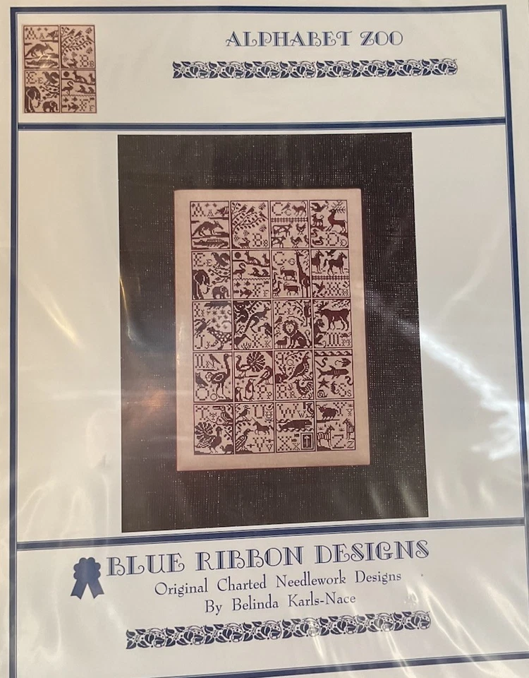 Blue Ribbon Designs Cross Stitch Pattern “Alphabet Zoo” New - Image 1 of 2