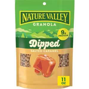 Granola, Dipped Salted Caramel Flavored, 9G Protein, Made with Whole Grain, 11 O - Picture 1 of 12