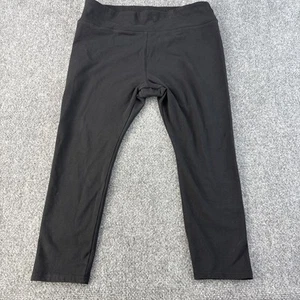 Pact Leggings Womens Black Size XL Capri Length Organic Yoga - Picture 1 of 7