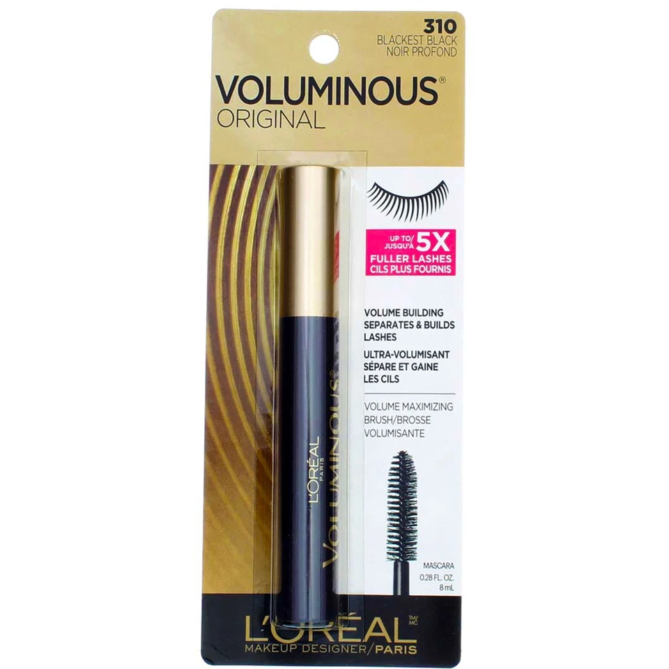 L'Oréal Voluminous Mascara Liquid - 0.28 fl oz, 310 Blackest Black