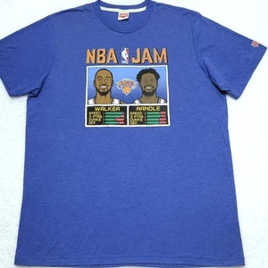 Homage NBA JAM New York Knicks Walker Randle blue T-shirt Adult Men's XL - Picture 1 of 6