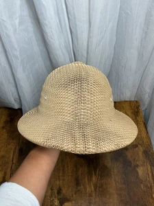 Vintage Sun-Fari Wesco Safari Hat Adjustable Headband Straw Tan Made In USA - Picture 1 of 8