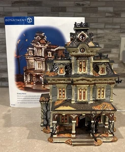 Dept 56 Halloween "Grimsly Manor”Snow Village #55004 Lights & Spooky Sounds! - Picture 1 of 20