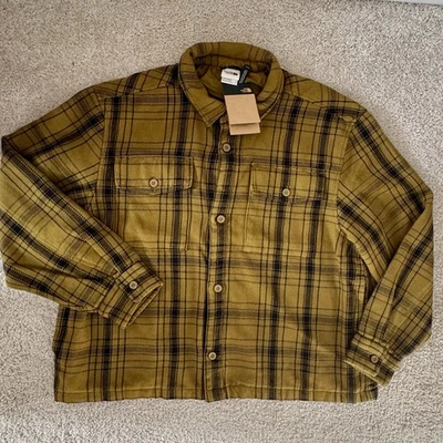 North Face TNF Valley 斜纹实用夹克内衬夹克尺寸 XL 格子绿色 — 第 1/4 张图片
