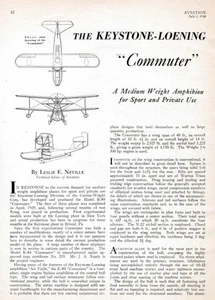 Keystone - Loening Commuter Aircraft Report 7/6/2025i - Foto 1 di 1