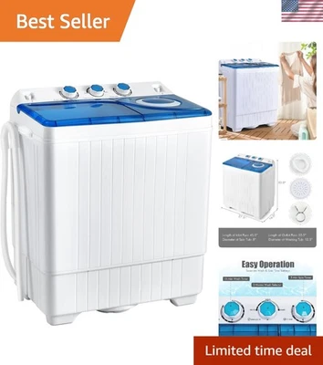 Lavadora portátil totalmente automática con bañera doble de 26 libras - perfecta para dormitorios Foto 1 de 4