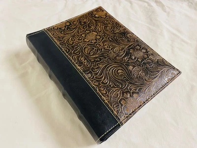 Álbum de fotos Pioneer 208 bolsillos antideslizantes cuero sintético negro en relieve 9" x 7" Foto 1 de 4