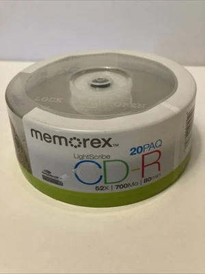 Memorex LightScribe CD-R 80 min 700MB Recordable Blank Discs 20 Pack 52x - Image 1 of 4