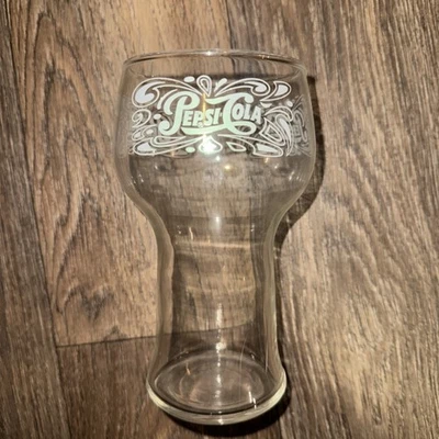 "Vaso de beber Pepsi Cola vintage años 70 16 oz con letras blancas 6"" de alto" Foto 1 de 4
