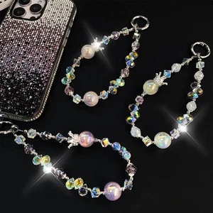 Anti-Lost Mobile Phone Lanyard Strap Crystal Bag Pendant Cute Car Keychain - Photo 1 sur 15