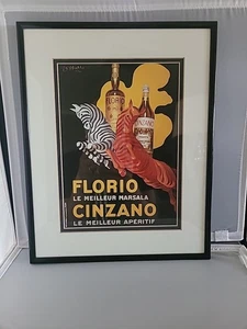 Impresión de aperitivo Florio Le Meilleur Marsala Cinzano enmarcada 14,5 x 11,5 - Imagen 1 de 4