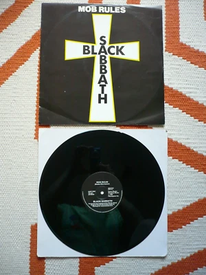 Black Sabbath Mob Rules 12" Vinyl UK 1981 Vertigo 1st Press Single Ronnie Dio - Image 1 of 4