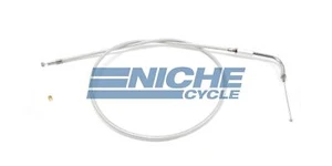 Harley Davidson +10" Longer Over Stainless Throttle - Pull Cable 56313-76 - Picture 1 of 3